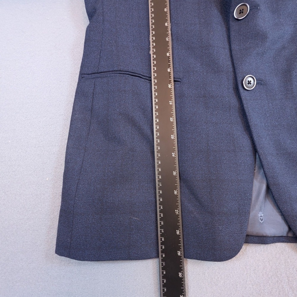 John Varvatos Bedford Blazer Mens 40R Navy Blue Wool 2-Button Sport Coat - Picture 3 of 7